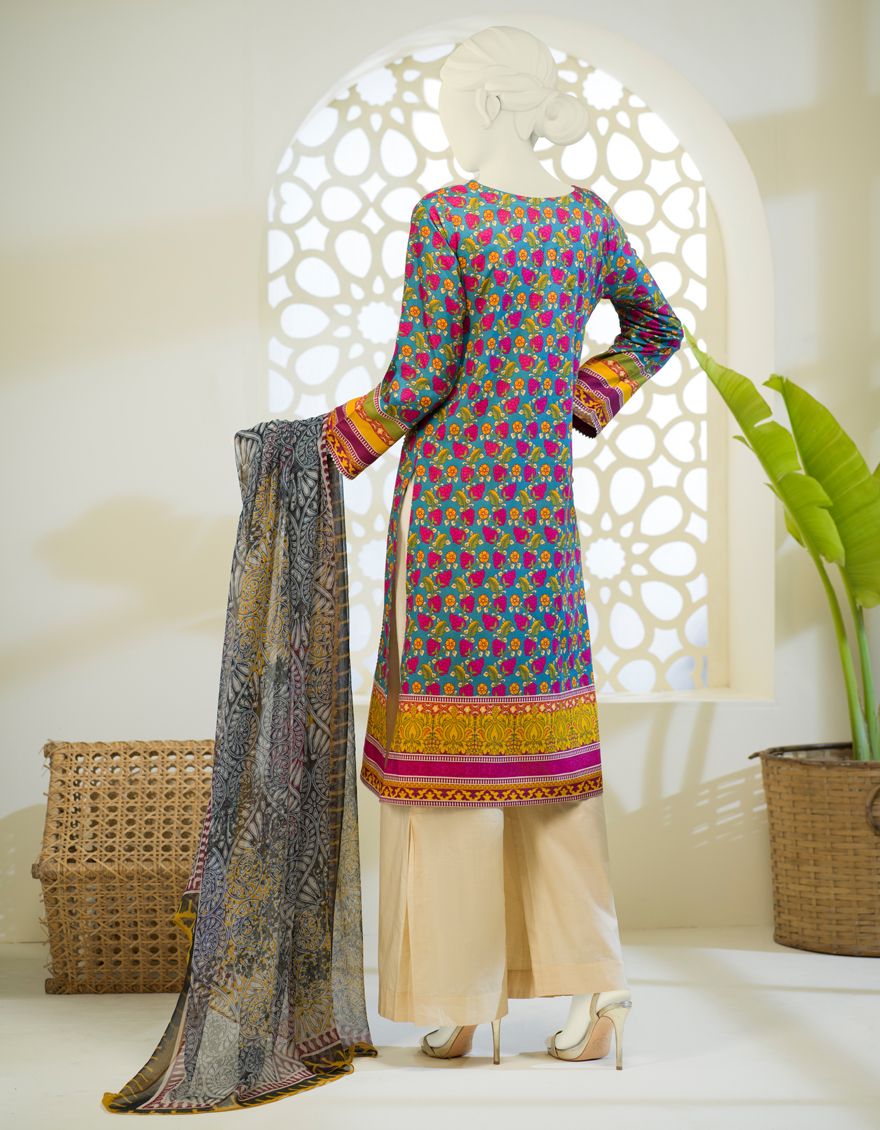 MULTICOLOR LIMINAL 2PC UNSTITCHED | JJLS-S-JW2-US-21-7006 FB/MILANO - Image 5