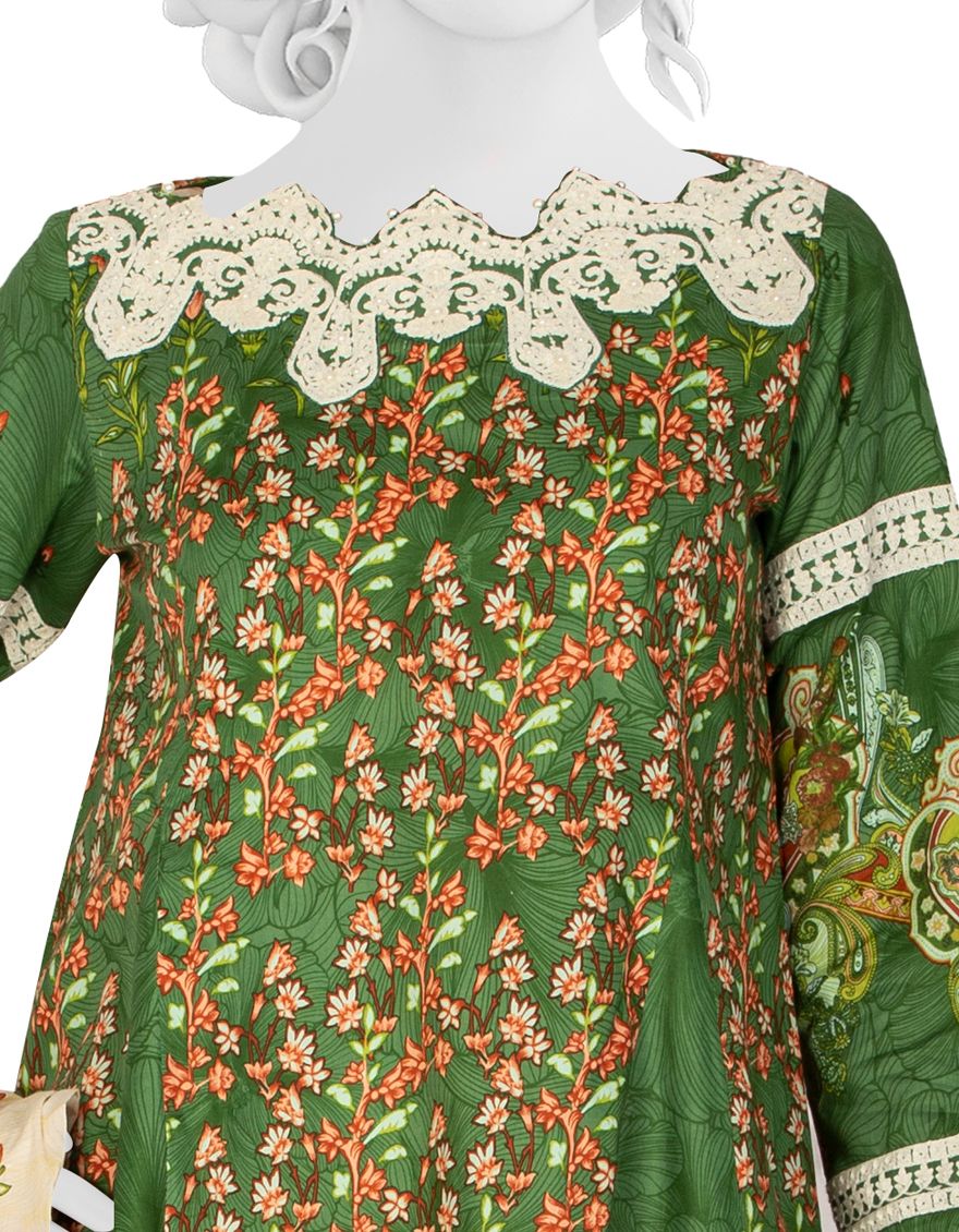 GREEN LAWN 2PC UNSTITCHED | JJLS-S-JW2-US-21-7010 FB/MARODA - Image 2