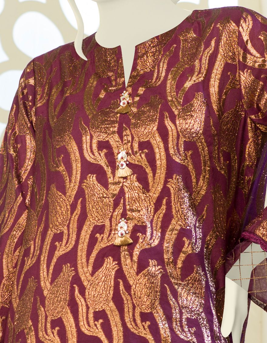 PURPLE PUR LIMINAL 2PC UNSTITCHED | JJLS-S-JW2-US-21-7013 FB/LEAL - Image 2