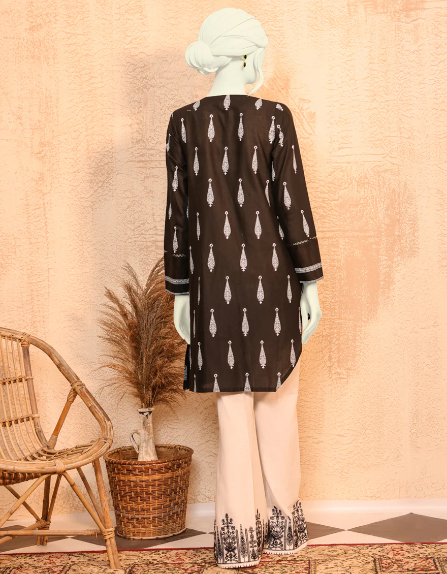 BLACK-WHITE LAWN 2PC UNSTITCHED | JJLS-S-JW2-US-22-2013 FB/KARAMO - Image 2