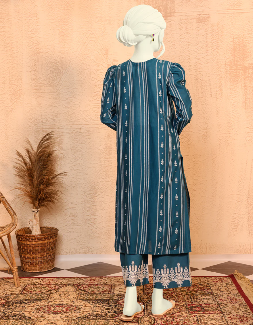 TEAL LAWN 2PC UNSTITCHED | JJLS-S-JW2-US-22-2014 FB/PAIGE - Image 2