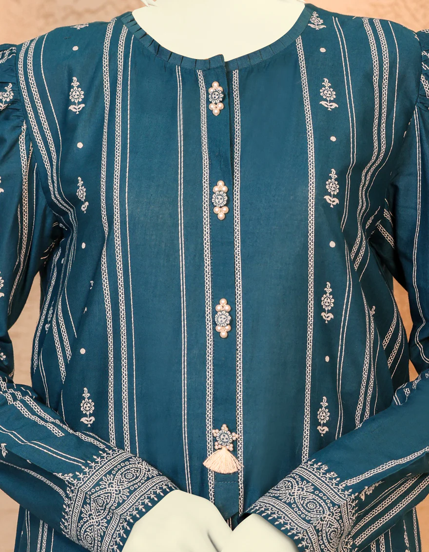 TEAL LAWN 2PC UNSTITCHED | JJLS-S-JW2-US-22-2014 FB/PAIGE - Image 3