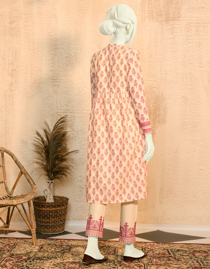 CREAM LAWN 2PC UNSTITCHED | JJLS-S-JW2-US-22-2015 FB/BRIDGET - Image 2