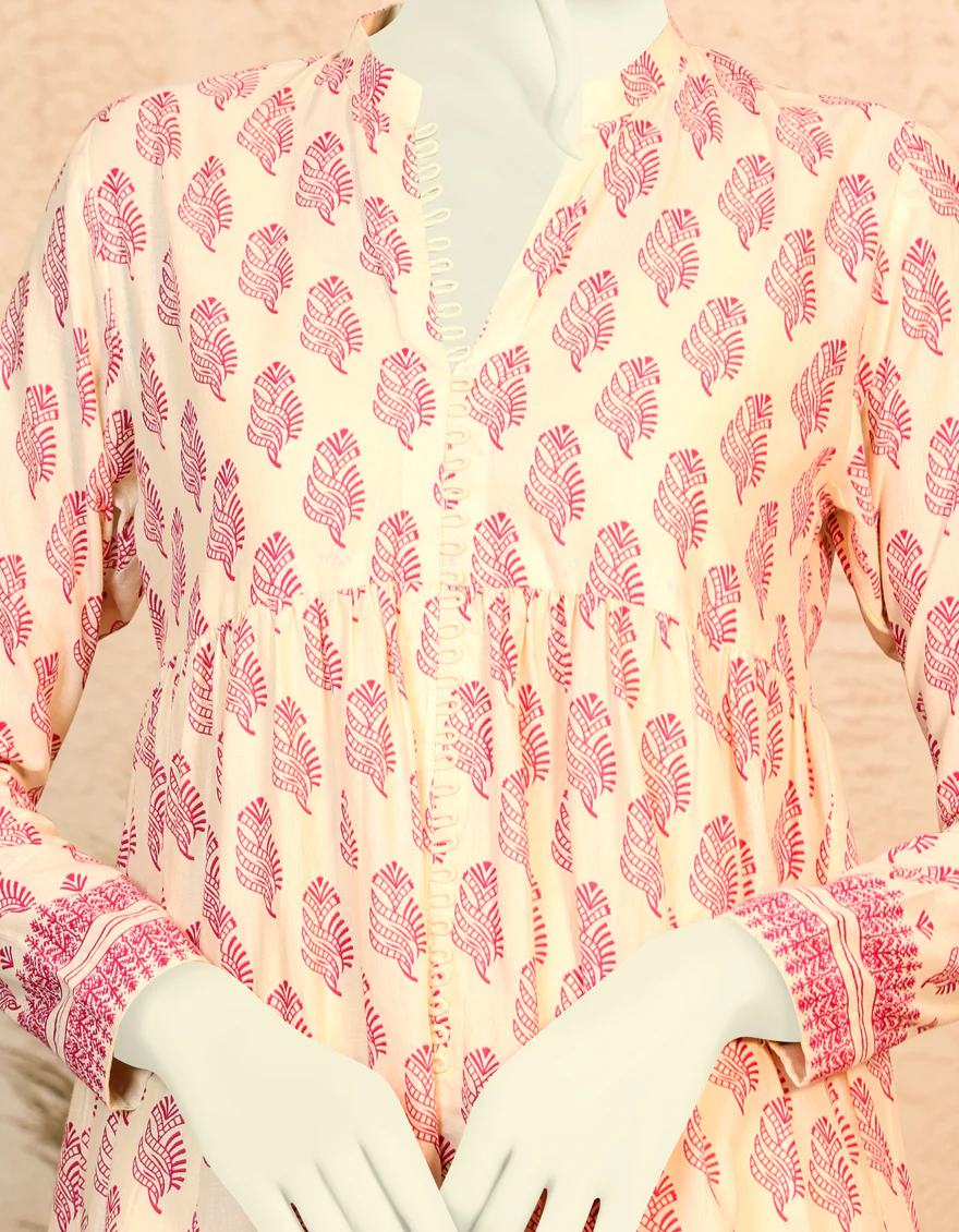 CREAM LAWN 2PC UNSTITCHED | JJLS-S-JW2-US-22-2015 FB/BRIDGET - Image 3