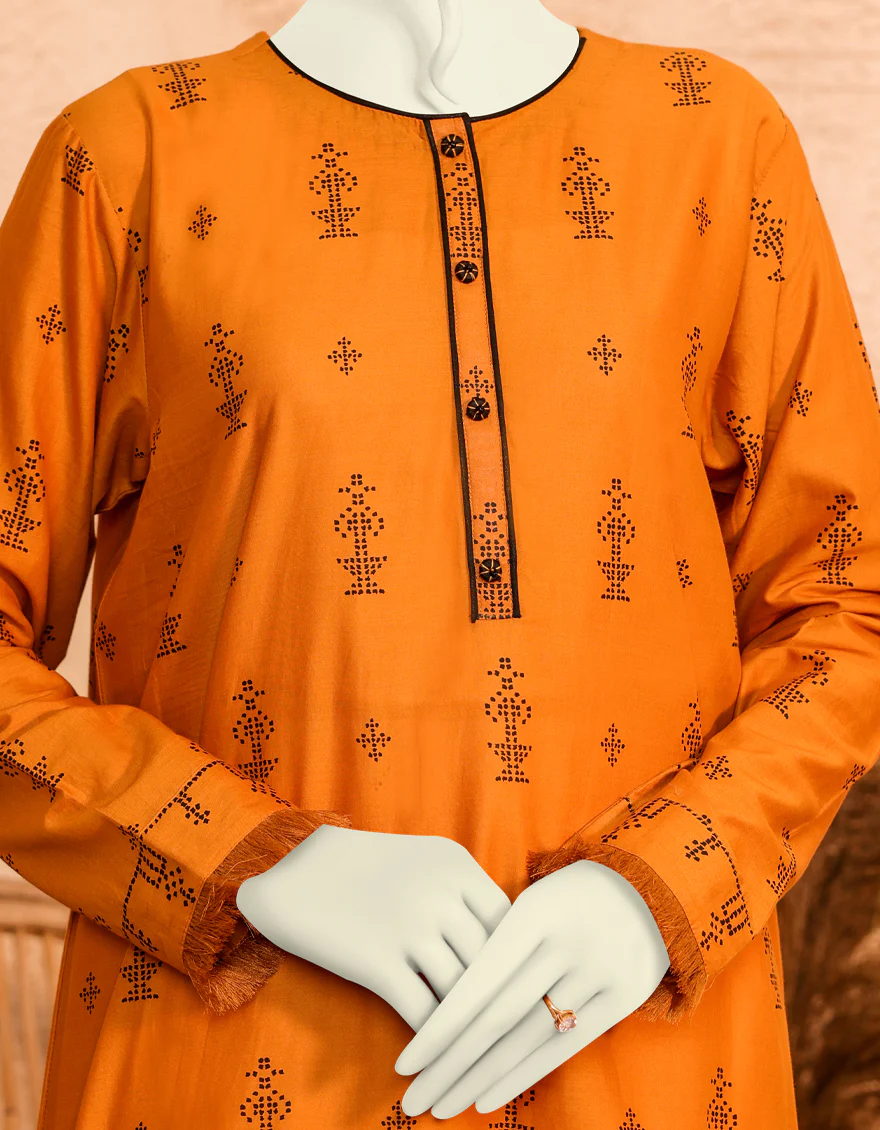 MUSTARD-WHITE LAWN 2PC UNSTITCHED | JJLS-S-JW2-US-22-2016 FB/MARGO - Image 3