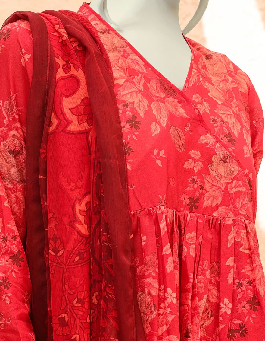 RED LAWN 2PC UNSTITCHED | JJLS-S-JW2-US-22-7004 FB/ESIN - Image 3
