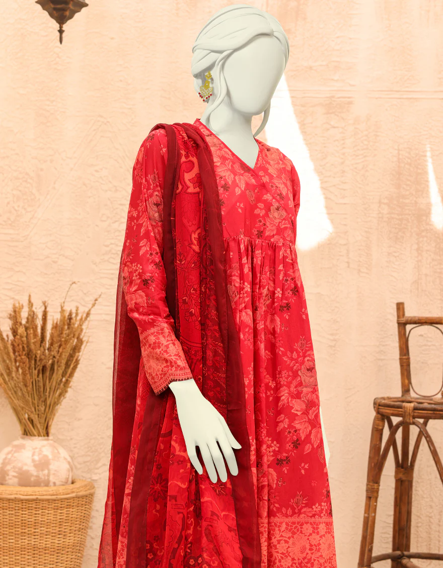 RED LAWN 2PC UNSTITCHED | JJLS-S-JW2-US-22-7004 FB/ESIN - Image 4