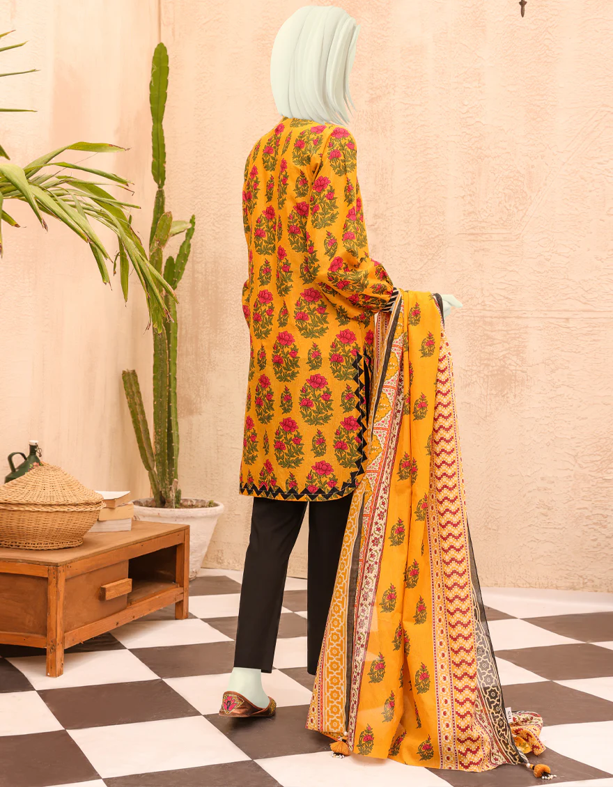 MULTICOLOR LAWN 2PC UNSTITCHED | JJLS-S-JW2-US-22-7013 FB/PHOOL BUTI - Image 2