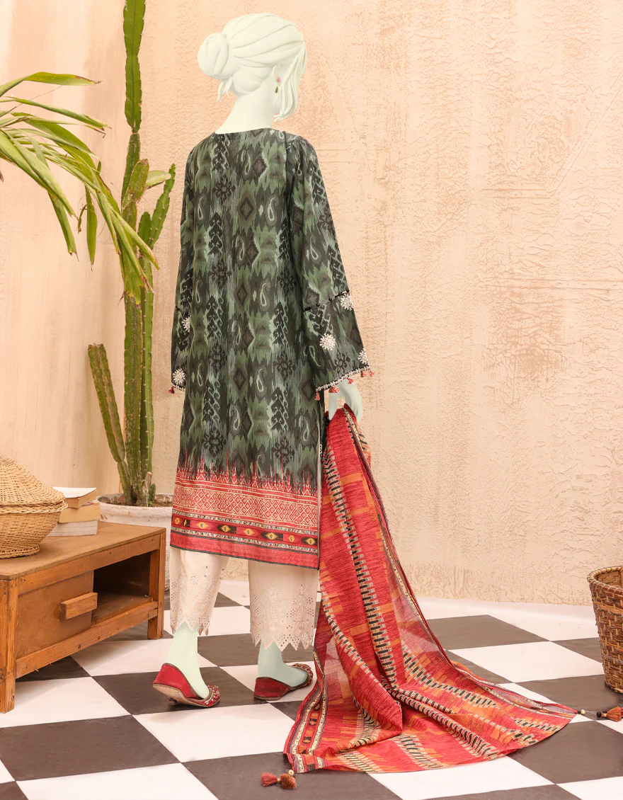 GREEN LAWN 2PC UNSTITCHED | JJLS-S-JW2-US-22-7014 FB/ZEENAT - Image 2