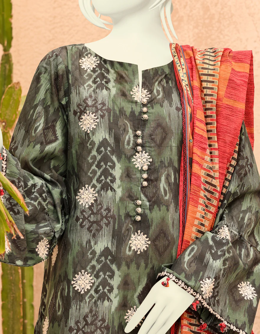 GREEN LAWN 2PC UNSTITCHED | JJLS-S-JW2-US-22-7014 FB/ZEENAT - Image 3
