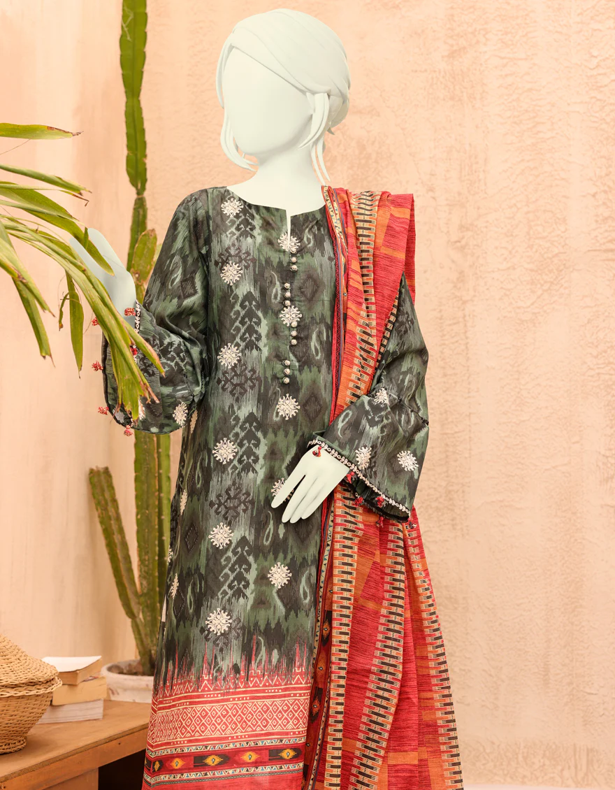 GREEN LAWN 2PC UNSTITCHED | JJLS-S-JW2-US-22-7014 FB/ZEENAT - Image 4