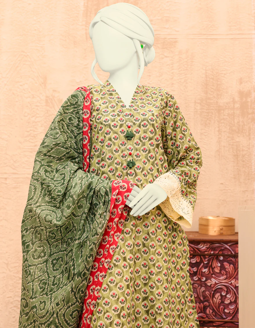 GREEN LAWN 2PC UNSTITCHED | JJLS-S-JW2-US-22-7015 FB/TEHZEEB - Image 4