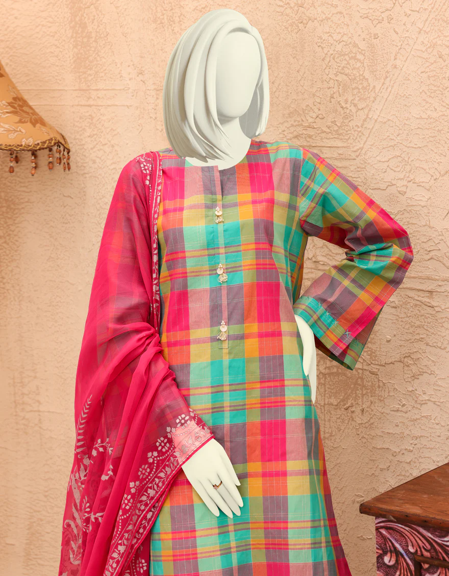MULTICOLOR LAWN 2PC UNSTITCHED | JJLS-S-JW2-US-22-7017 FB/SADIE - Image 4