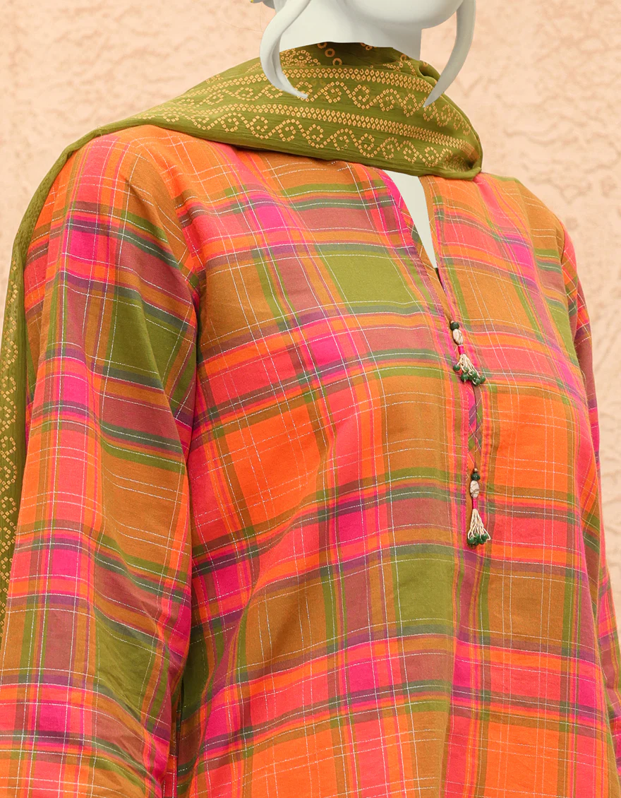 MULTICOLOR LAWN 2PC UNSTITCHED | JJLS-S-JW2-US-22-7019 FB/LEILANI - Image 3