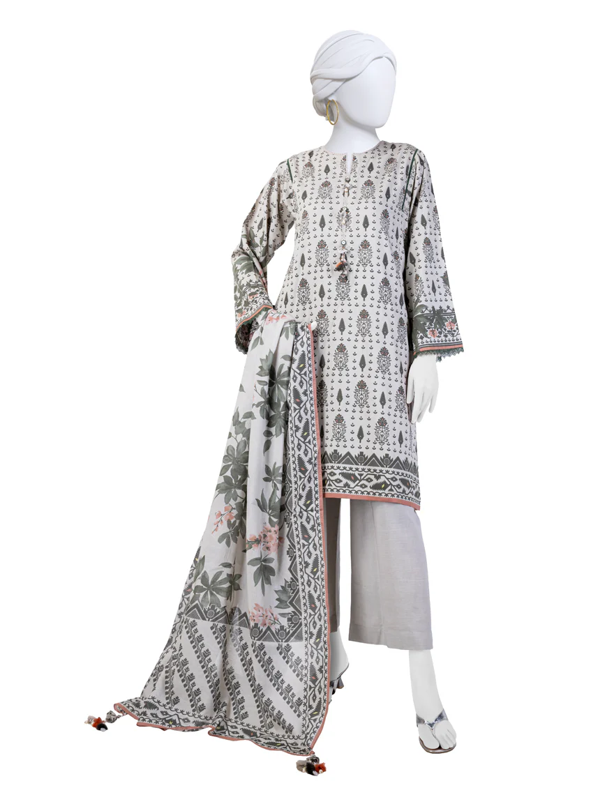 WHITE CAMBRIC 3PC UNSTITCHED | JJLS-W-JW-24-1708 FB/FLORAL JAMDANI-1