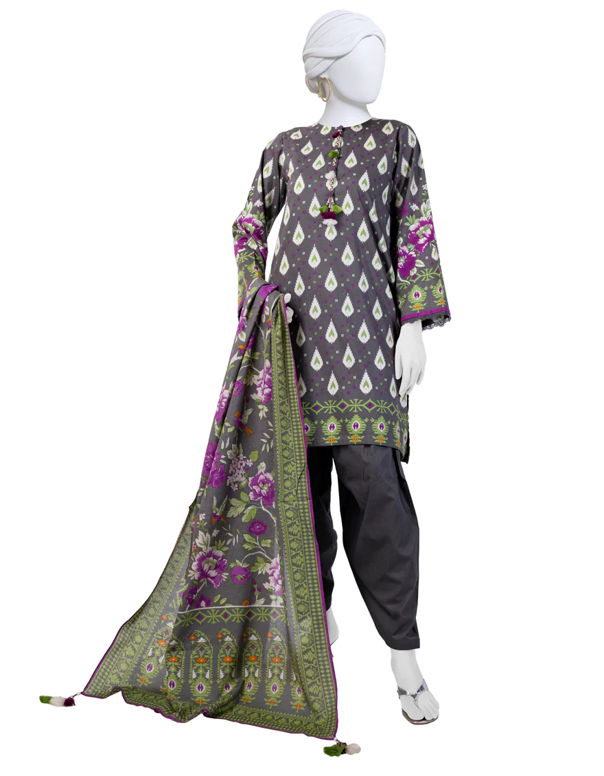 MULTICOLOR CAMBRIC 3PC UNSTITCHED | JJLS-W-JW-24-1709 FB/FLORAL JAMDANI-2