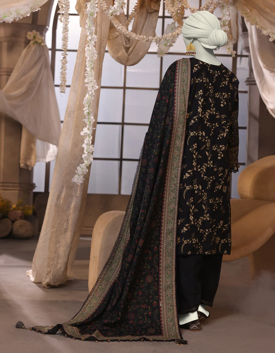 MULTICOLOR CAMBRIC 3PC UNSTITCHED | JJLS-W-JW-24-1713 FB/IKAT-2 - Image 2