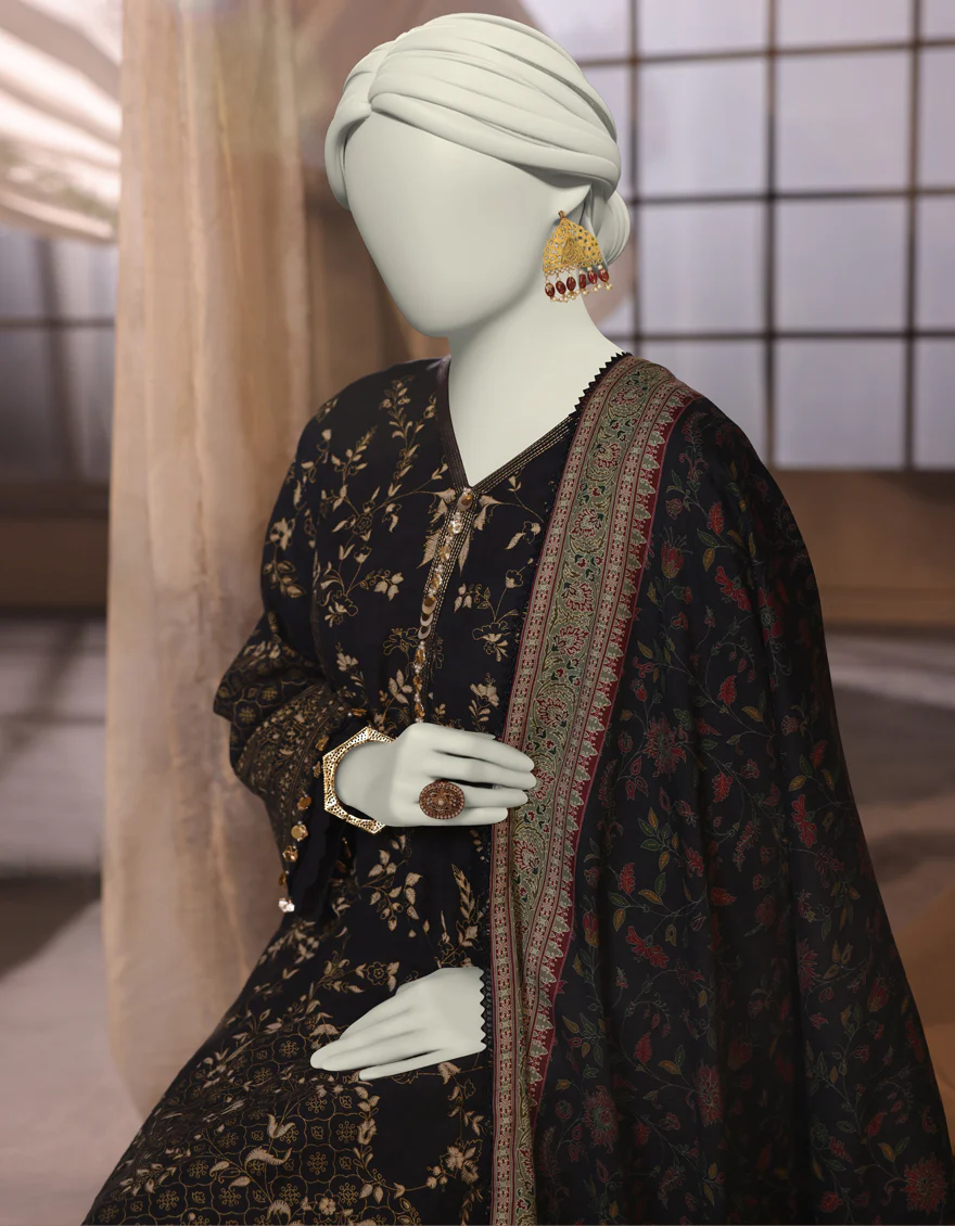 MULTICOLOR CAMBRIC 3PC UNSTITCHED | JJLS-W-JW-24-1713 FB/IKAT-2 - Image 3