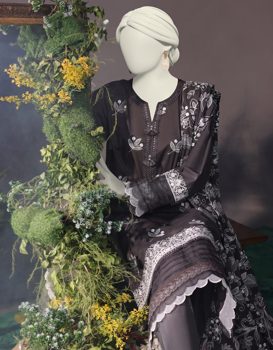 GREY CAMBRIC 3PC UNSTITCHED | JJLS-W-JW-24-1744 FB/LUXE-B-1 - Image 2
