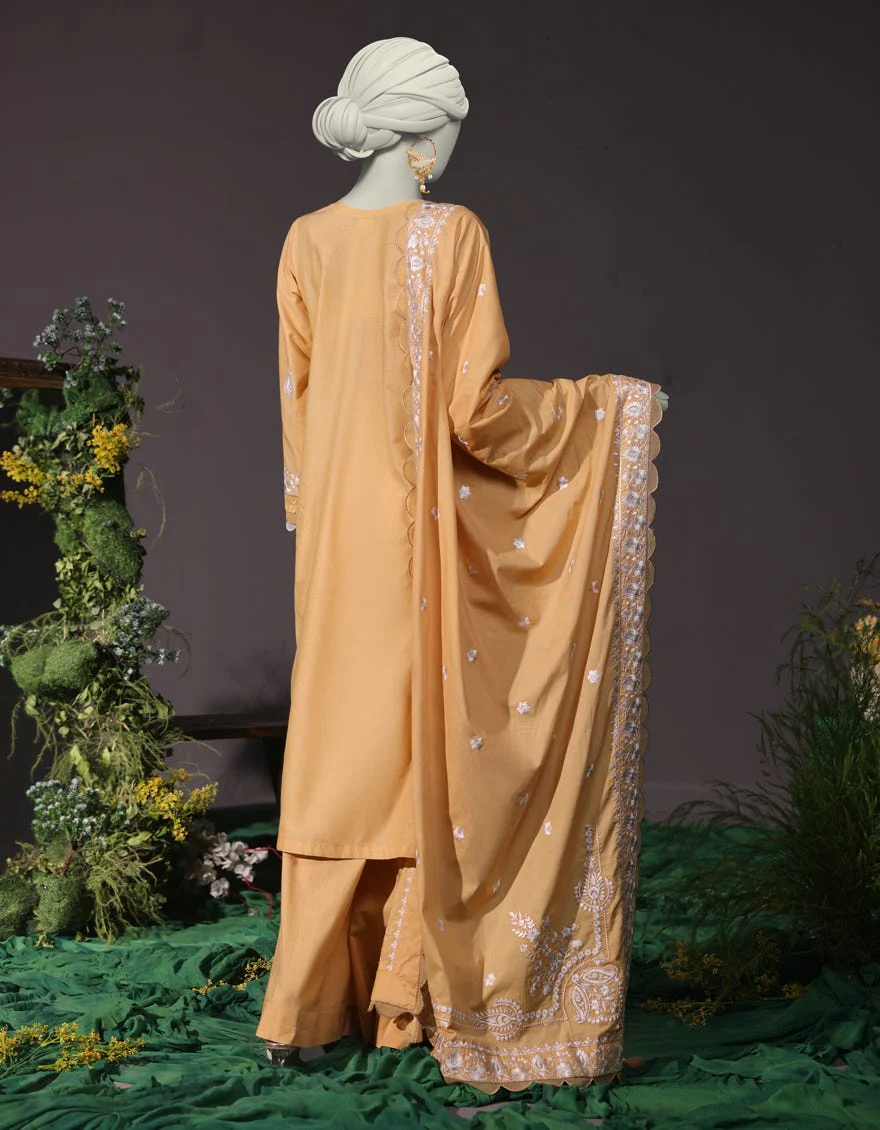 BROWN CAMBRIC 3PC UNSTITCHED | JJLS-W-JW-24-1747 FB/LUXE-B-4 - Image 3