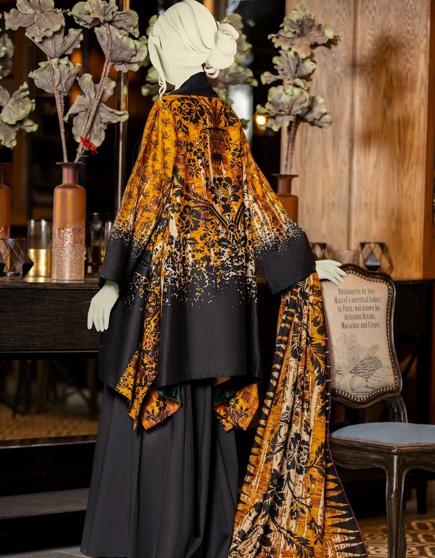 MUSTARD CAMBRIC 3PC UNSTITCHED | JJLS-W-JW-US-20-1132 FB/ONYX - Image 3