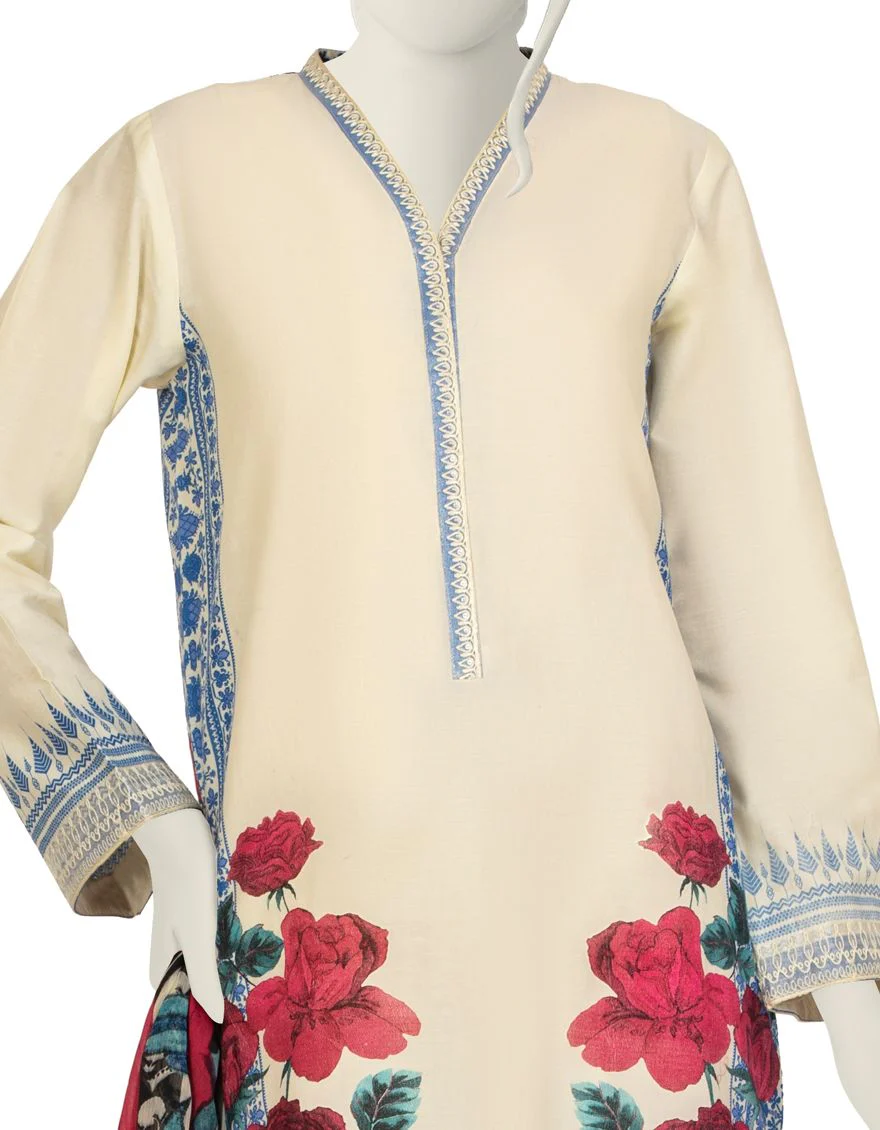 CREAM CAMBRIC 3PC UNSTITCHED | JJLS-W-JW-US-21-1741 FB/CHAT - Image 3