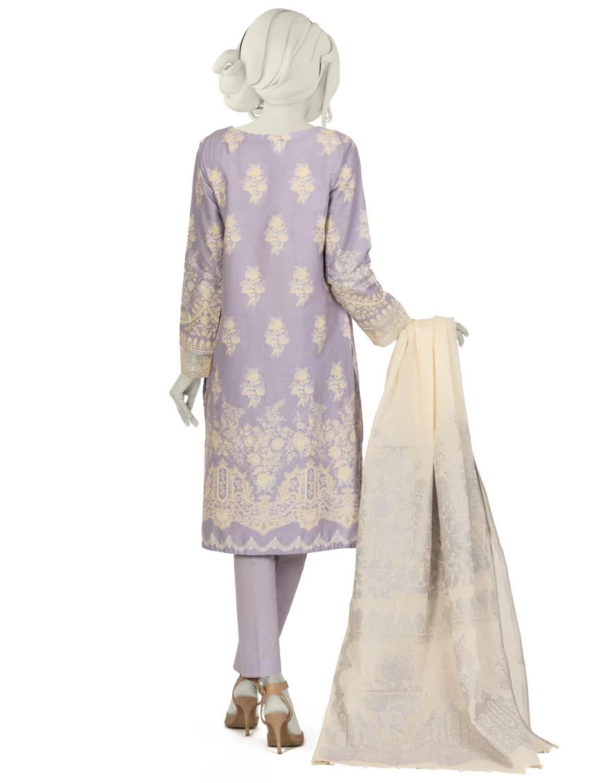 PURPLE PUR CAMBRIC 3PC UNSTITCHED | JJLS-W-JW-US-21-1768 FB/LACE ART - Image 2