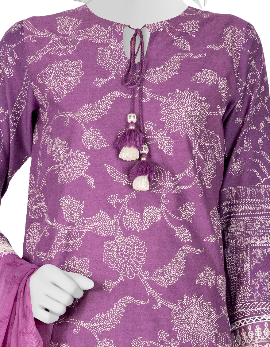 PURPLE CAMBRIC 3PC UNSTITCHED | JJLS-W-JW-US-22-1737 FB/SHASHOK - Image 3