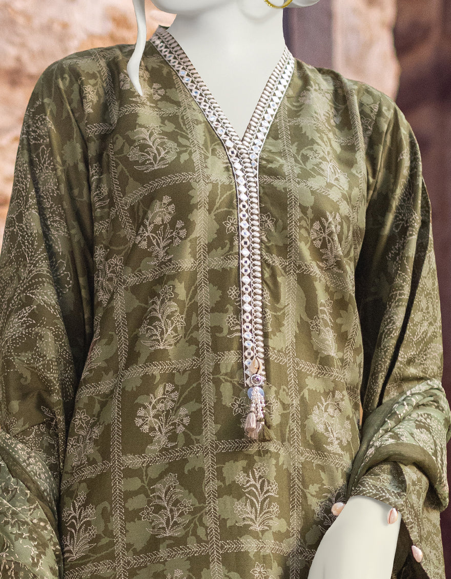 GREEN CAMBRIC 3PC UNSTITCHED | JJLS-W-JW-US-22-1739 FB/THIRMA - Image 4