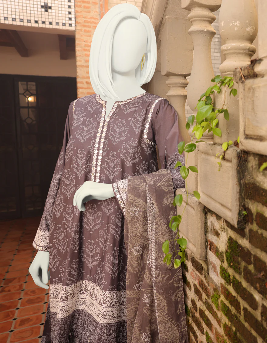 GREY KHADDAR 3PC UNSTITCHED | JJLS-W-JW-US-22-1742 FB/TASHKENT - Image 3