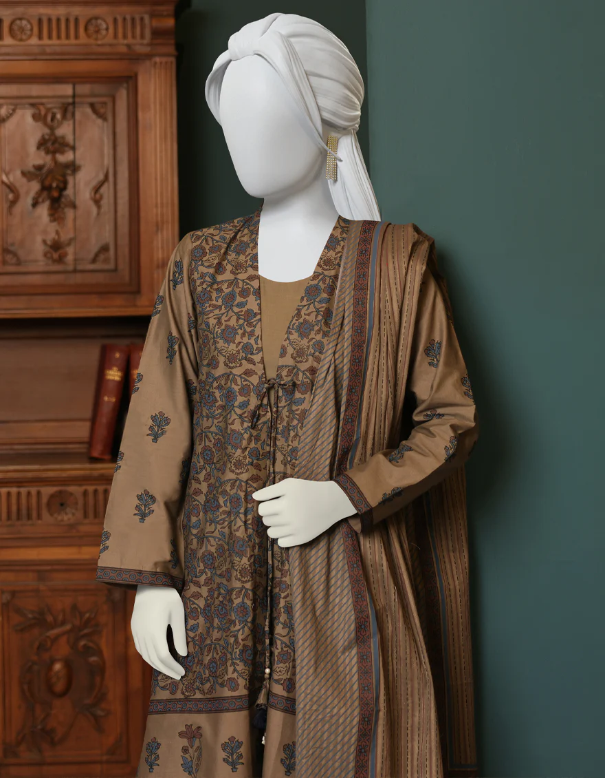 GREY CAMBRIC 3PC UNSTITCHED | JJLS-W-JW-US-22-1753 FB/DELSUZI - Image 3