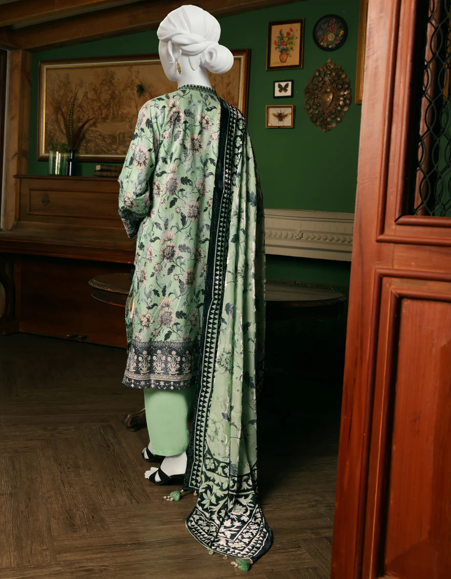 GREEN JACQUARD 3PC UNSTITCHED | JJLS-W-JW-US-22-1756 FB/PHOENIX - Image 2