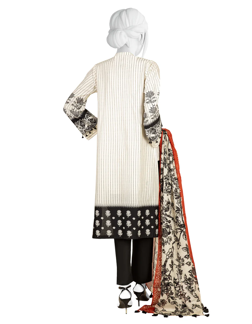 OFF WHITE CAMBRIC 3PC UNSTITCHED | JJLS-W-JW-US-22-1759 FB/KANWALPHOOL - Image 2