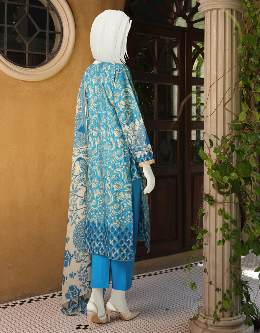 BLUE CAMBRIC 3PC UNSTITCHED | JJLS-W-JW-US-22-1762 FB/MORBAGH - Image 2
