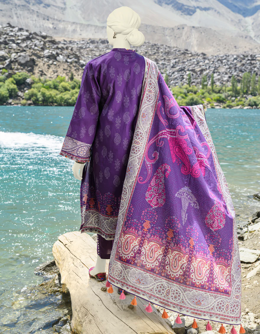 PURPLE CAMBRIC 3PC UNSTITCHED | JJLS-W-JW-US-23-1733 FB/BLOSSOM-1 - Image 2