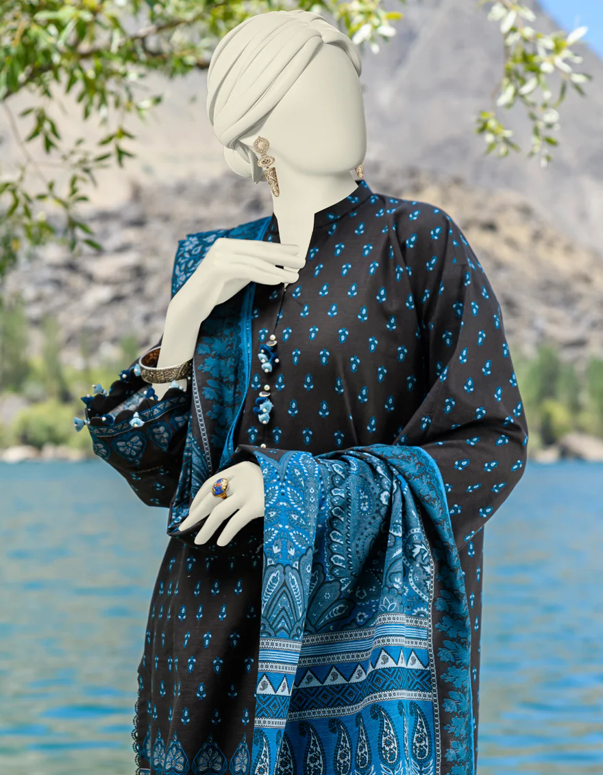 BLACK CAMBRIC 3PC UNSTITCHED | JJLS-W-JW-US-23-1734 FB/BLOSSOM-2 - Image 4