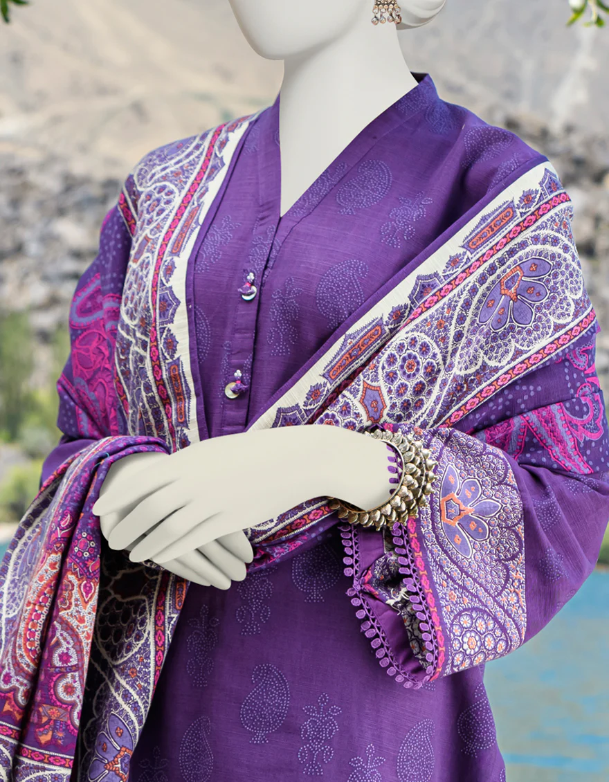 PURPLE KHADDAR 3PC UNSTITCHED | JJLS-W-JW-US-23-1737 FB/SPLANDOR-1 - Image 3