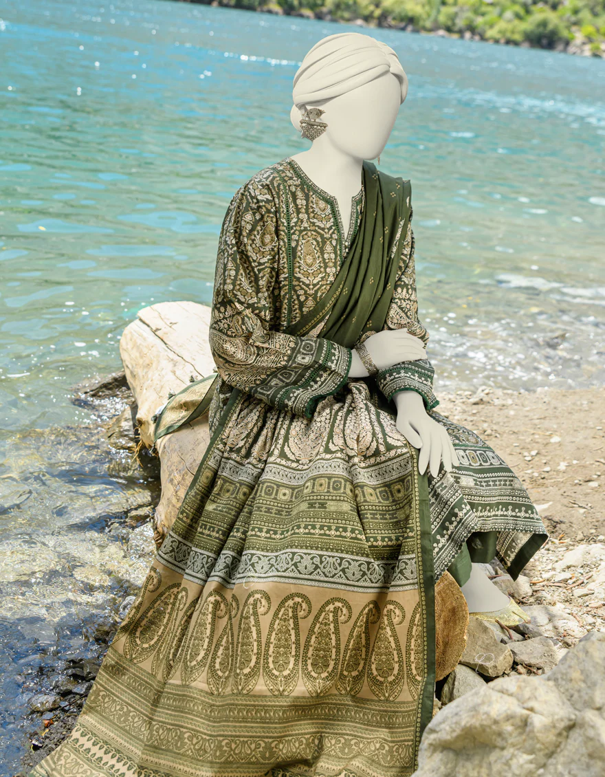 GREEN KHADDAR 3PC UNSTITCHED | JJLS-W-JW-US-23-1740 FB/SPLANDOR-4 - Image 4