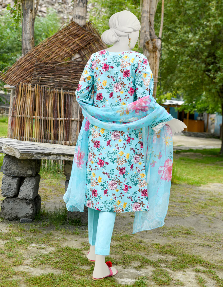 BLUE CAMBRIC 3PC UNSTITCHED | JJLS-W-JW-US-23-1743 FB/MAJESTIC-3 - Image 2