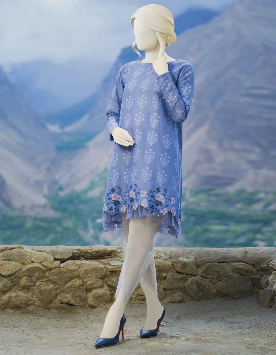 BLUE CAMBRIC 1PC UNSTITCHED | JJLS-W-JW1-US-21-912 FB/LILAC