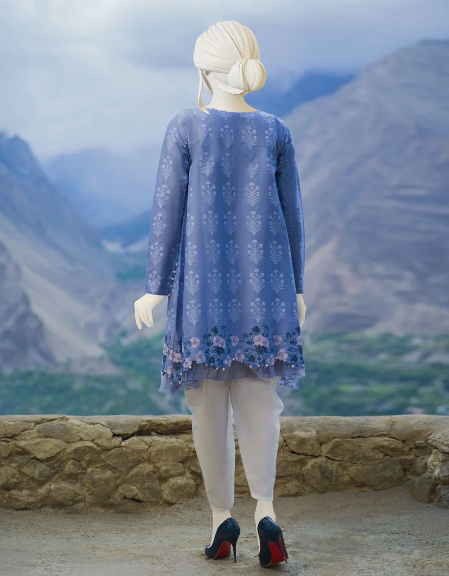 BLUE CAMBRIC 1PC UNSTITCHED | JJLS-W-JW1-US-21-912 FB/LILAC - Image 4