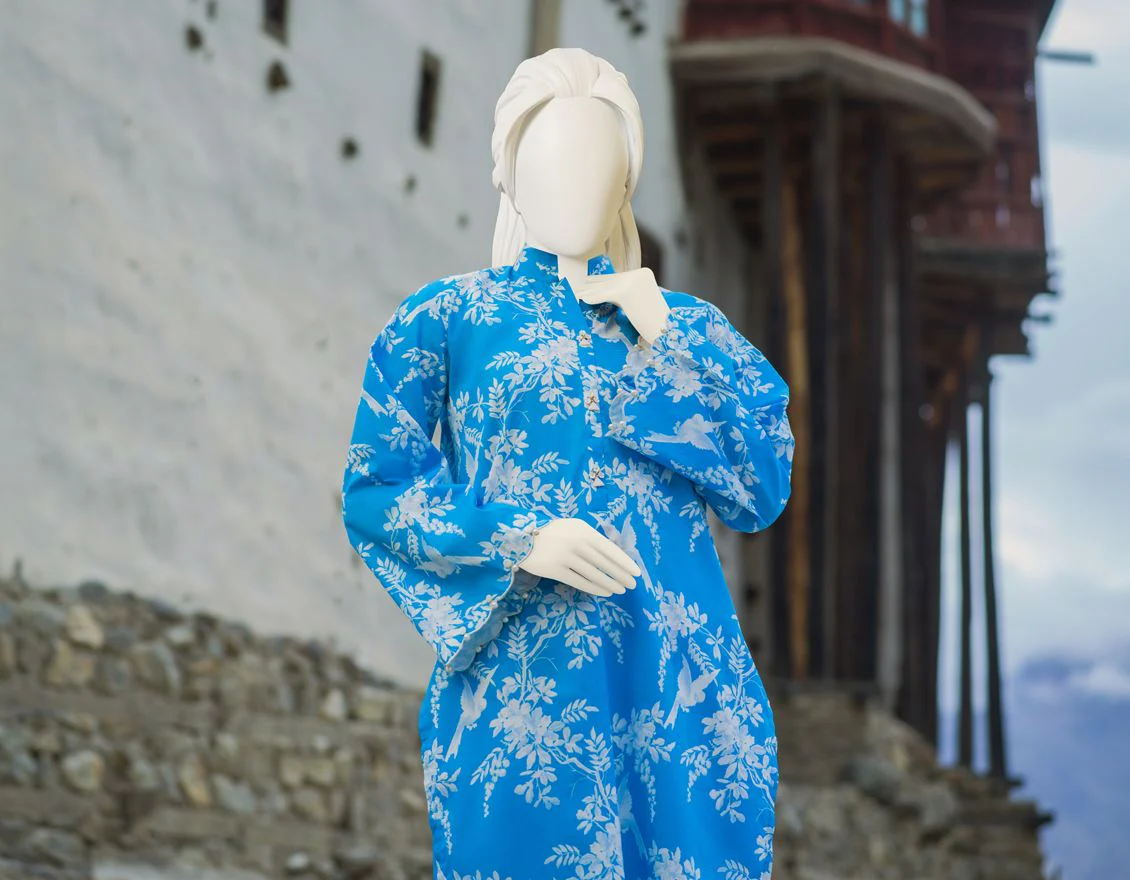 BLUE CAMBRIC 1PC UNSTITCHED | JJLS-W-JW1-US-21-916 FB/BLUED - Image 2