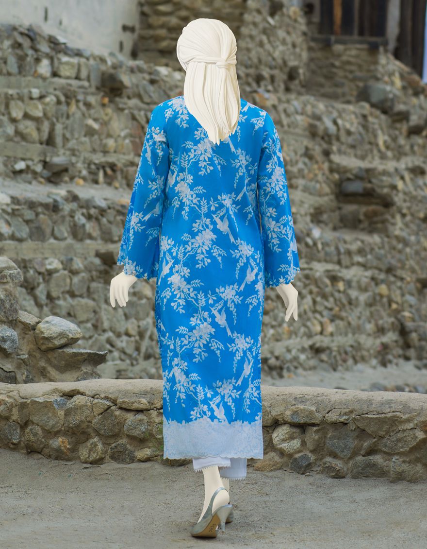 BLUE CAMBRIC 1PC UNSTITCHED | JJLS-W-JW1-US-21-916 FB/BLUED - Image 3