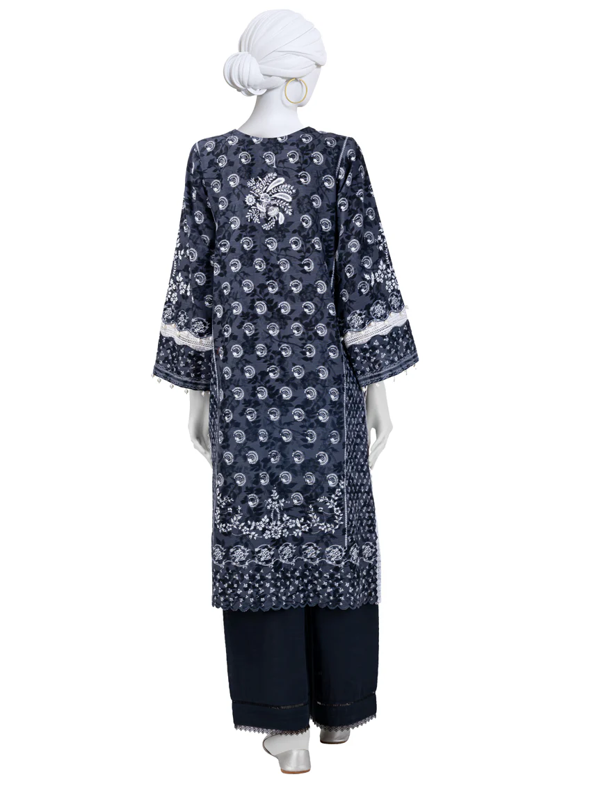 MULTICOLOR KHADDAR 2PC UNSTITCHED | JJLS-W-JW2-24-2031 FB/LACE PATTERNS-3 - Image 2
