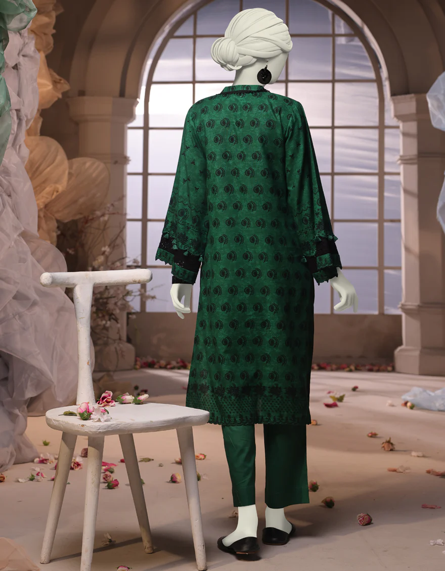 MULTICOLOR KHADDAR 2PC UNSTITCHED | JJLS-W-JW2-24-2032 FB/LACE PATTERNS-4 - Image 2