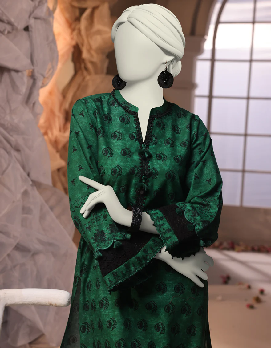 MULTICOLOR KHADDAR 2PC UNSTITCHED | JJLS-W-JW2-24-2032 FB/LACE PATTERNS-4 - Image 3