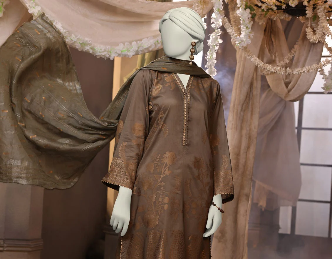 GREY JACQUARD 2PC UNSTITCHED | JJLS-W-JW2-24-7041 FB/NAQASH-E-ZARI-2 - Image 3