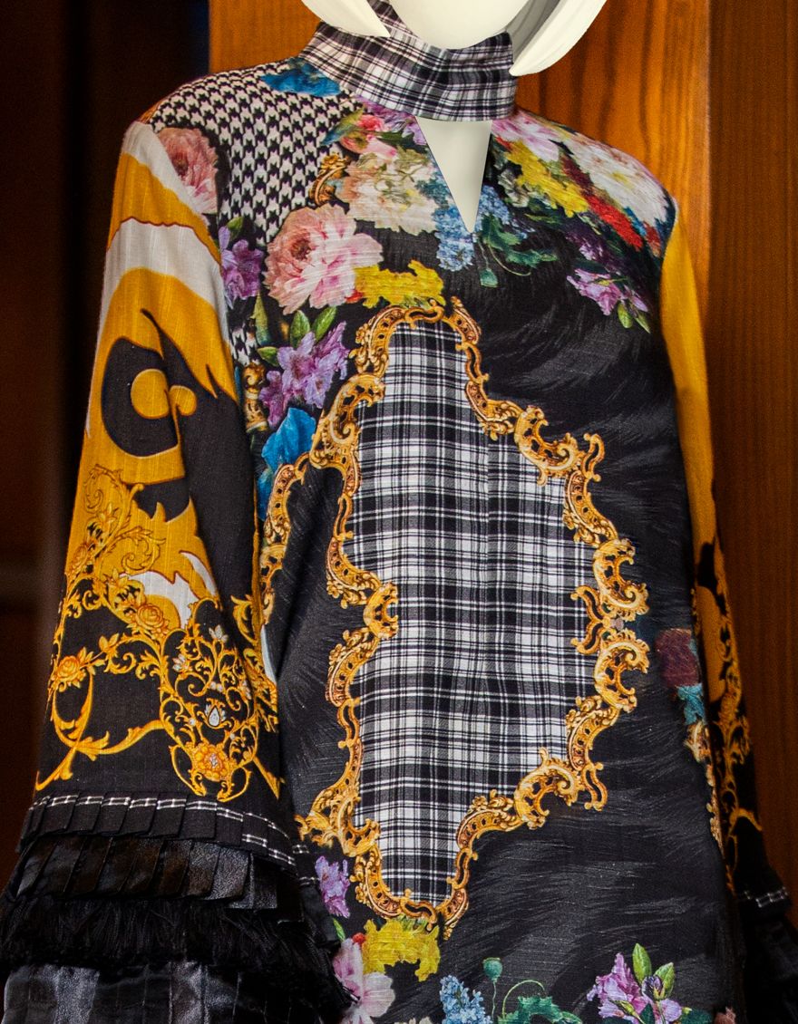 BLACK KHADDAR 2PC UNSTITCHED | JJLS-W-JW2-US-20-2014 FB/BLISSFUL BAROQUE - Image 2