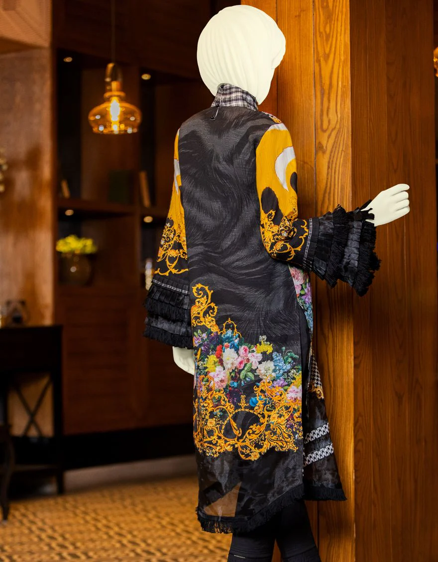 BLACK KHADDAR 2PC UNSTITCHED | JJLS-W-JW2-US-20-2014 FB/BLISSFUL BAROQUE - Image 3
