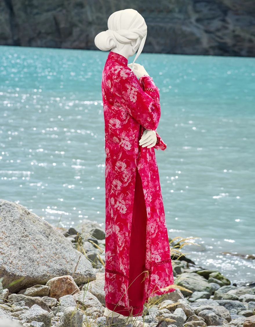 PINK KHADDAR 2PC UNSTITCHED | JJLS-W-JW2-US-21-2018 FB/CHAPERON - Image 2